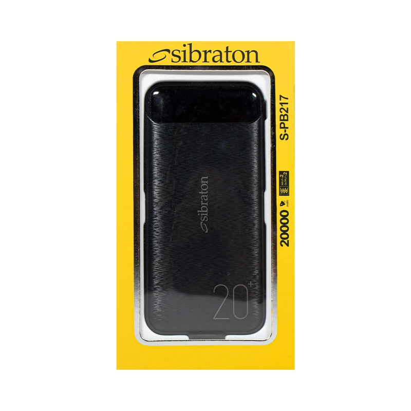 پاوربانک سیبراتون مدل S-PB217 ظرفیت 20000 میلی آمپر ساعت